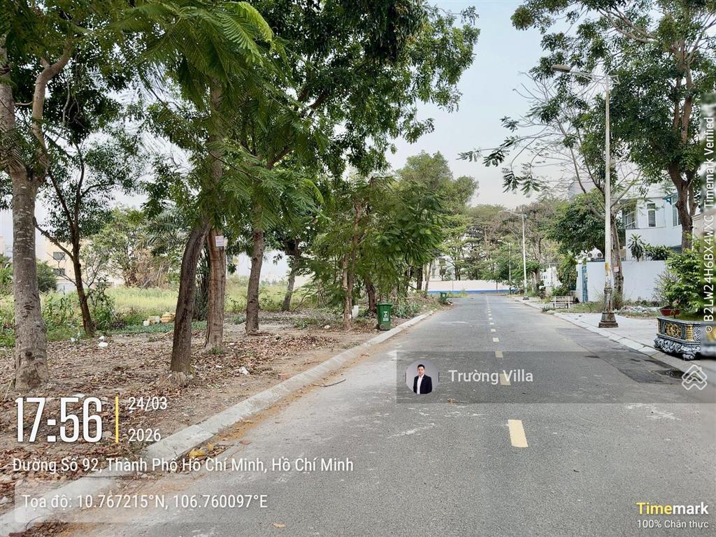 Bán lô đất biệt thự có 2 mặt tiền trước sau kdc thủ thiêm villa,  0898 880 *** trường