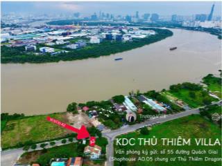 Bán đất biệt thự đơn lập 14x23m gần sông sài gòn, giá tốt 150tr/m2 kdc thủ thiêm villa