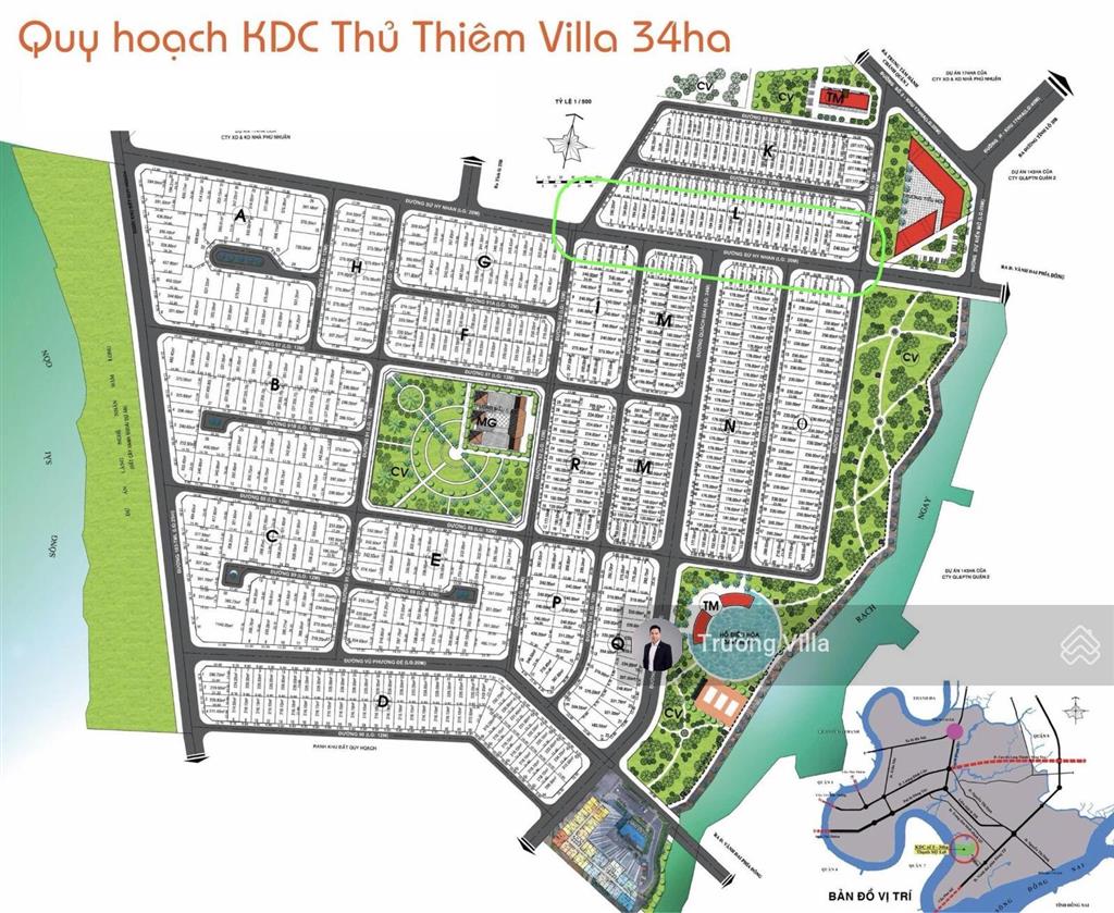 Bán nền biệt thự 13.5m x 26m đường vũ phương đề rộng 20m kdc thủ thiêm villa