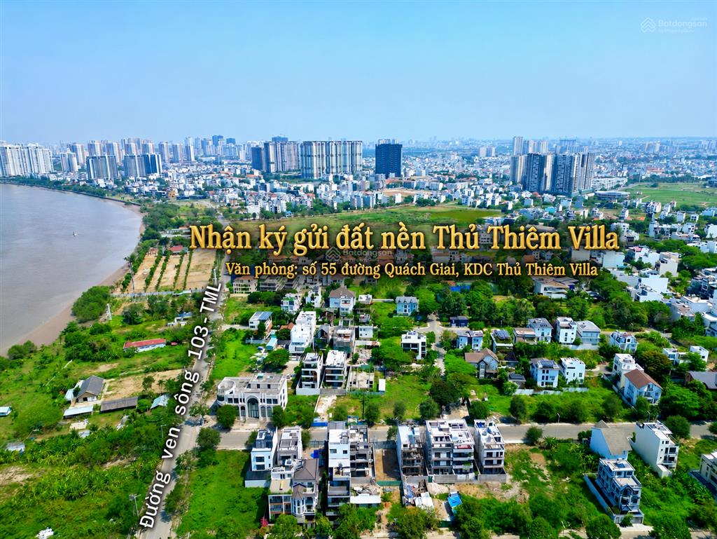 Bán nền biệt thự 378m2 mặt tiền đường 20m giá 155tr/m2 kdc thủ thiêm villa