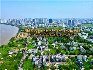 Bán đất thủ thiêm villa (diện tích 12.6m x 29m lô g) mặt tiền đường sử hy nhan rộng 20m