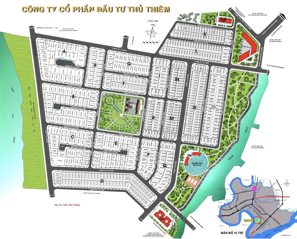 Bán nền biệt thự 10x24m hợp đồng công ty công ích quận 2  giá 140tr/m2 kdc thủ thiêm villa