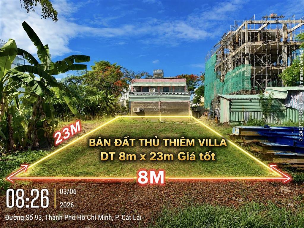 Bán nền 8x23m kdc thủ thiêm villa, giá chỉ 150 triệu/m2  0898 880 *** trường