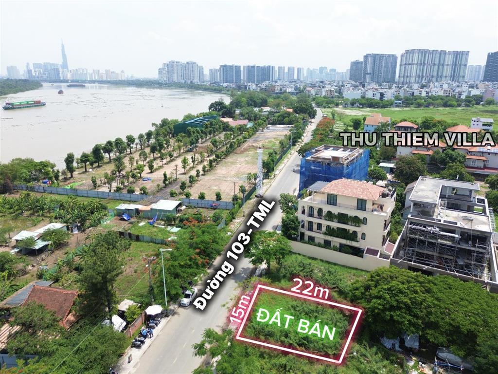 Bán nền biệt thự đơn lập mặt tiền đường 103  tml view sông sài gòn  khu biệt thự thủ thiêm villa