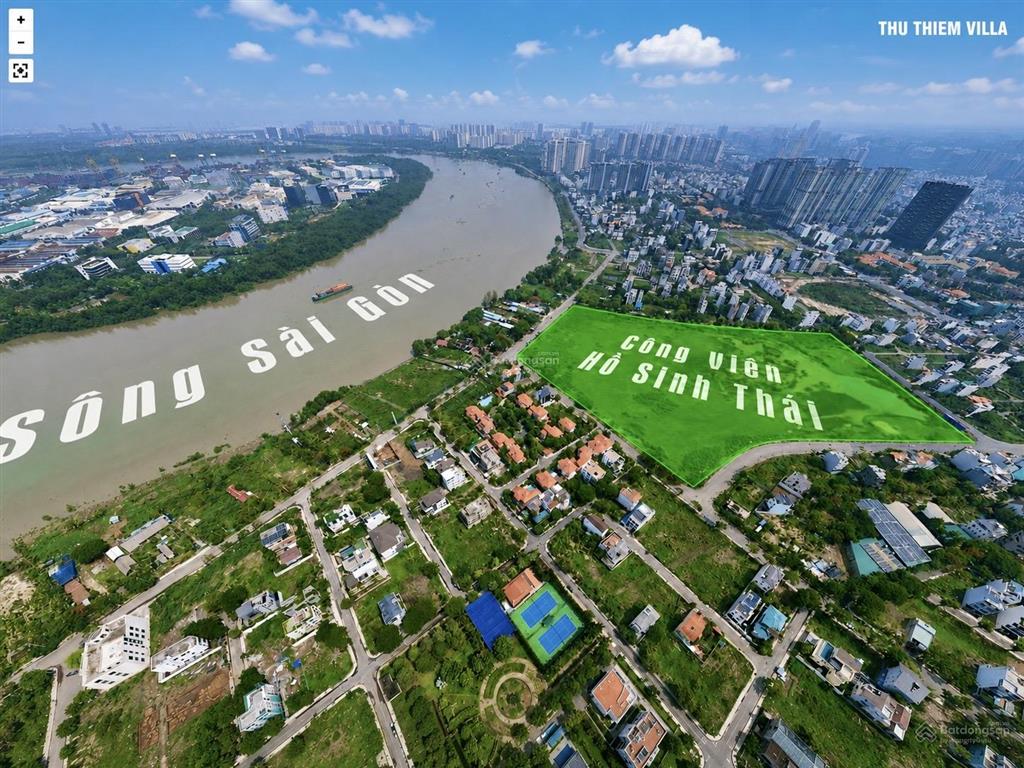 Bán nền biệt thự đơn lập, lô c, dt 382m2, ngang 25.9m siêu đẹp  kdc thủ thiêm villa