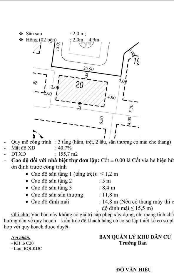 Bán nền biệt thự đơn lập, lô c, dt 382m2, ngang 25.9m siêu đẹp  kdc thủ thiêm villa