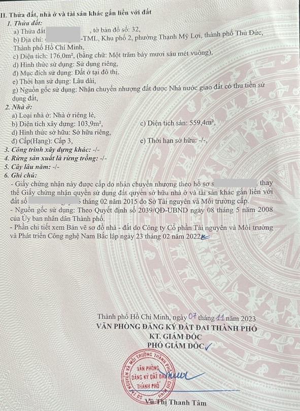 Bán villa thủ thiêm (dãy n) diện tích sàn 559m2  đã hoàn công, sổ hồng cá nhân.