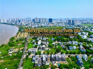 Bán đất biệt thự 550m2 lô góc, đối diện công viên trung tâm villa thủ thiêm q2  giá 190tr/m2