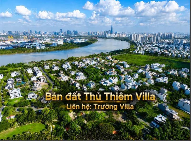 Bán đất biệt thự 550m2 lô góc, đối diện công viên trung tâm villa thủ thiêm q2  giá 190tr/m2