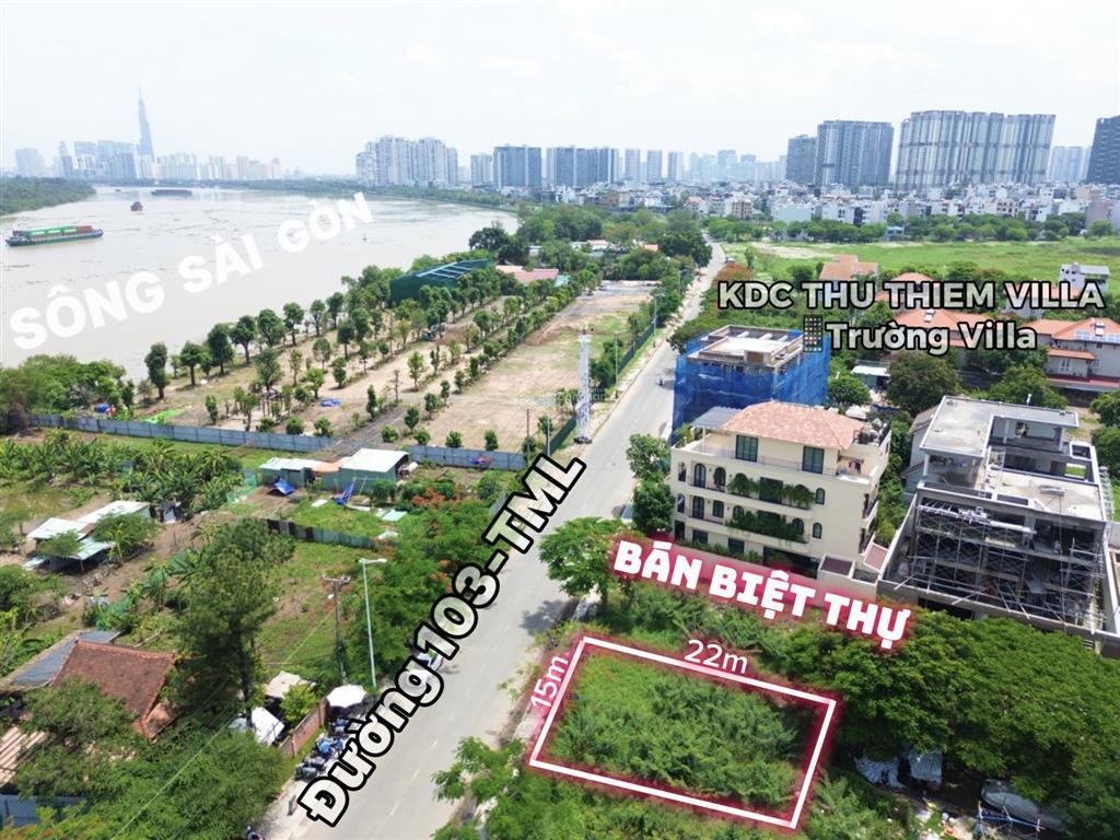 Bán khuôn nền biệt thự thủ thiêm mặt tiền đường 103 (rộng 25m) view trực diện sông sài gòn giá 72tỷ