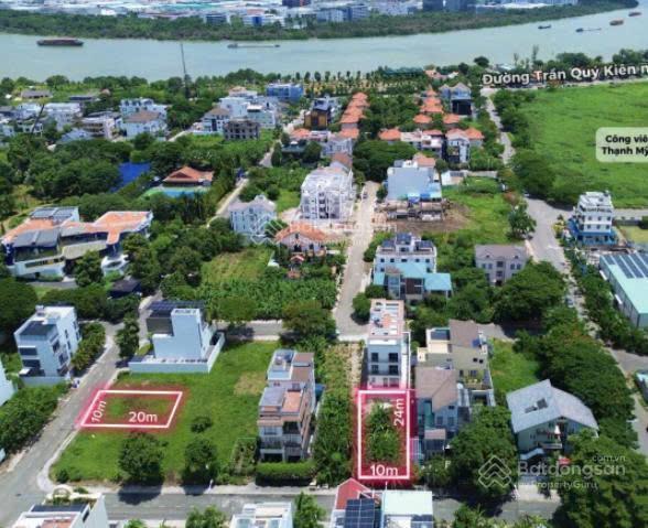 Bán nền biệt thự song lập 10x24m, gần sông saigon, giá 145tr/m2  ngay khu tthc thạnh mỹ lợi quận 2