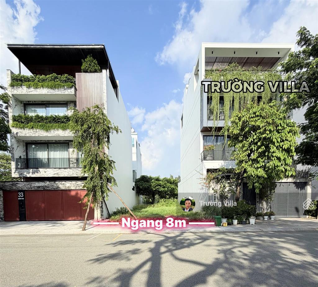 Hotdeal | giá 150tr/m2 giảm về 135tr/m2 nền villa dãy k diện tích 8x20m kdc thủ thiêm villa