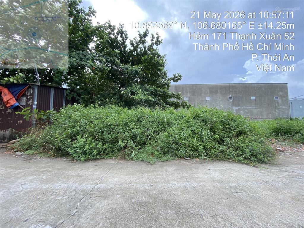 Bán đất hẻm đường thạnh xuân 52, quận 12, hồ chí minh. dt 151m2. giá 6 tỷ