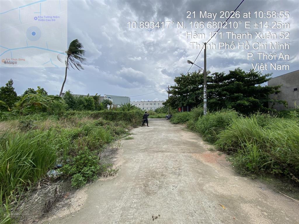 Bán đất hẻm đường thạnh xuân 52, quận 12, hồ chí minh. dt 151m2. giá 6 tỷ