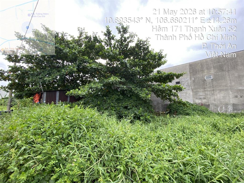Bán đất hẻm đường thạnh xuân 52, quận 12, hồ chí minh. dt 151m2. giá 6 tỷ