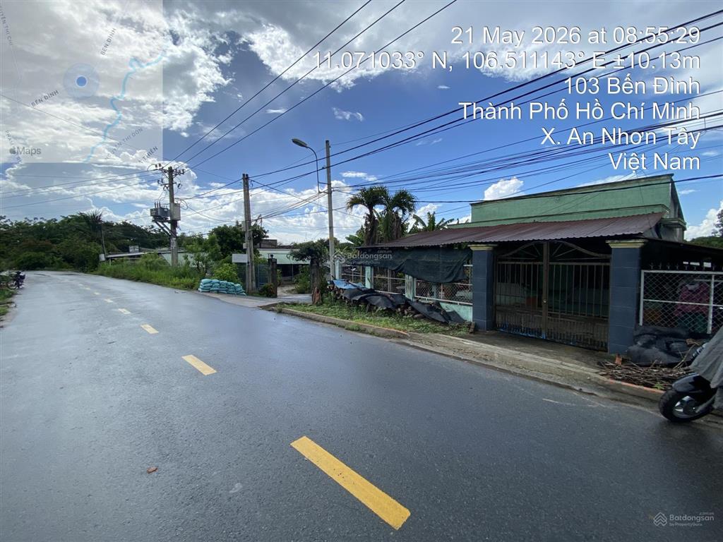 Bán đất đường bến đình, an nhơn tây, củ chi, hcm. tdt 1111,8m2. thổ cư 1059m2. giá 8,5 tỷ