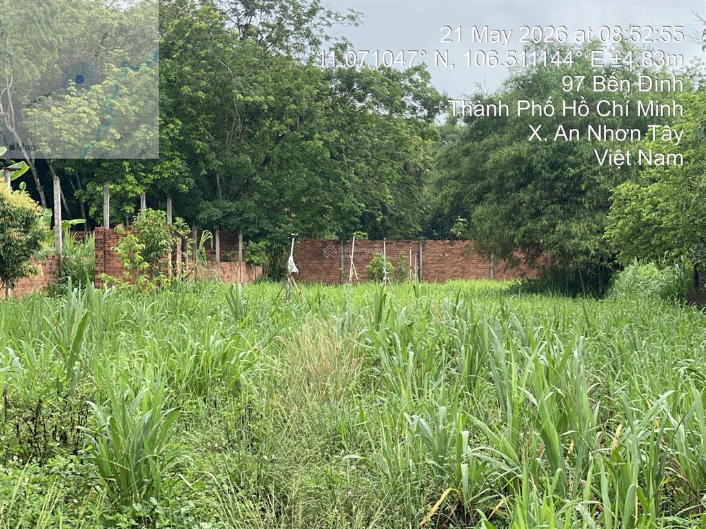 Bán đất đường bến đình, an nhơn tây, củ chi, hcm. tdt 1111,8m2. thổ cư 1059m2. giá 8,5 tỷ