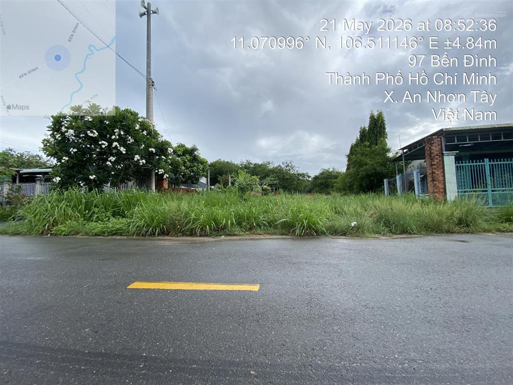 Bán đất đường bến đình, an nhơn tây, củ chi, hcm. tdt 1111,8m2. thổ cư 1059m2. giá 8,5 tỷ
