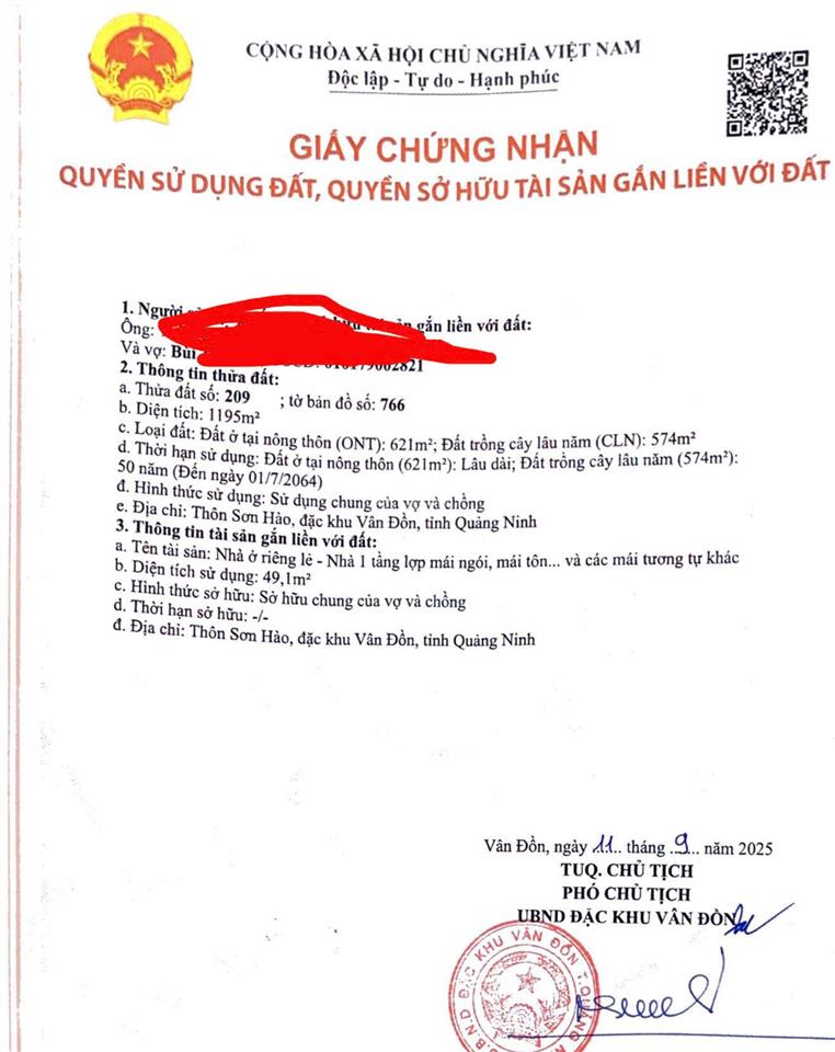 Bán mảnh đất hot quan lạn  mặt đường xuyên đảo 24m đối diện bãi tắm sơn hào