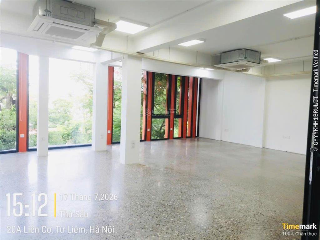 Cho thuê văn phòng tầng 5  120m2 thông sàn, sẵn mặt bằng!