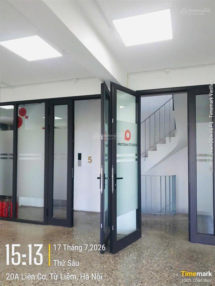 Cho thuê văn phòng tầng 5  120m2 thông sàn, sẵn mặt bằng!