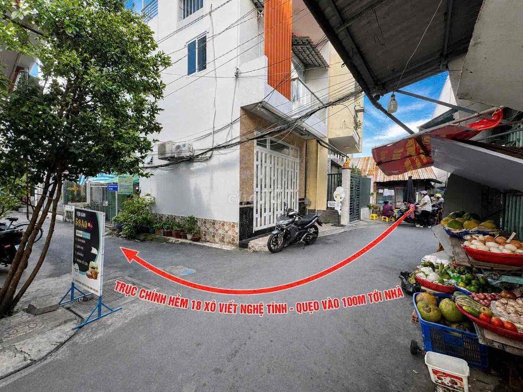 NHÀ 4PN HẺM 18 XVNT SÁT TRƯỜNG CHÂU VĂN LIÊM,GIÁ TỐT