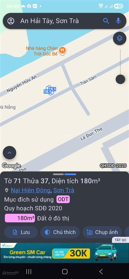 Cần bán lô đất biệt thự đường trần sâm giá tốt 180m ( 14 tỉ )