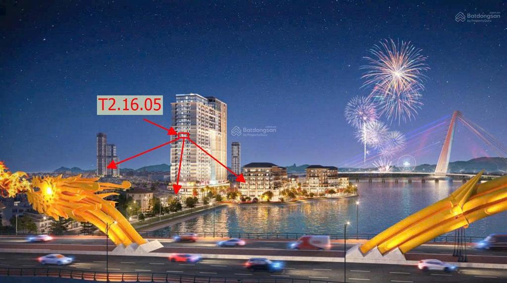 Tối ngắm sông hàn, cầu rồng phun lửa, pháo hoa tại căn hộ 2pn sun ponte giá cực tốt ạ