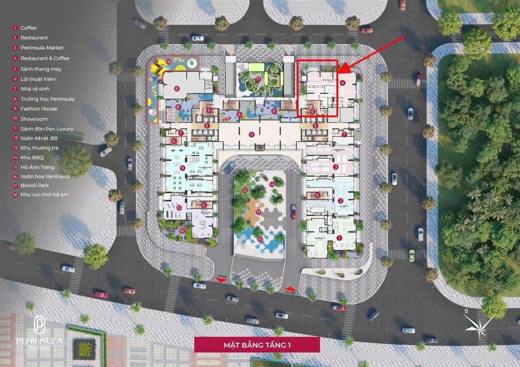 Shophouse khối đế sở hữu lâu dài, kinh doanh cho thuê cực tốt tại peninsula đà nẵng!