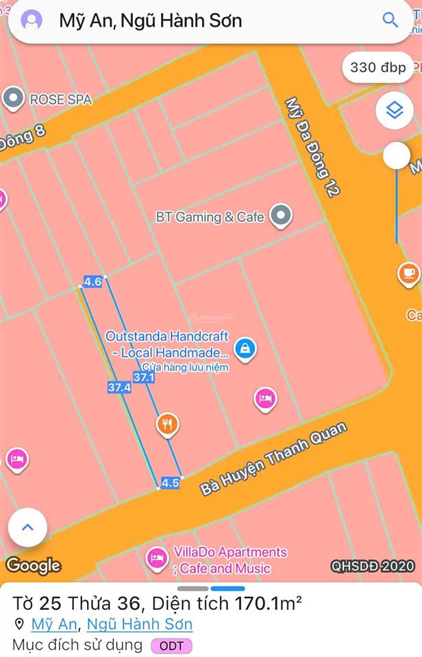 Siêu phẩm đất biển mỹ khê  170m mặt tiền bà huyện thanh quan  tọa độ vàng xây căn hộ dịch vụ