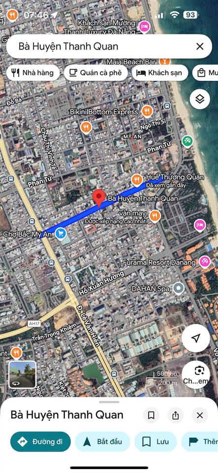 Siêu phẩm đất biển mỹ khê  170m mặt tiền bà huyện thanh quan  tọa độ vàng xây căn hộ dịch vụ