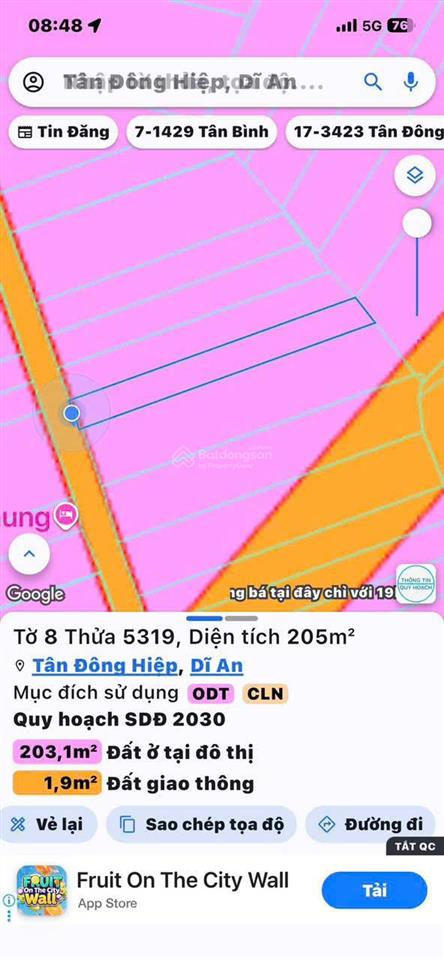 Chủ kẹt tiền cần bán lô đất ngay trung tâm tân đông hiệp, dĩ an sát với thuận an. 0986 196 ***
