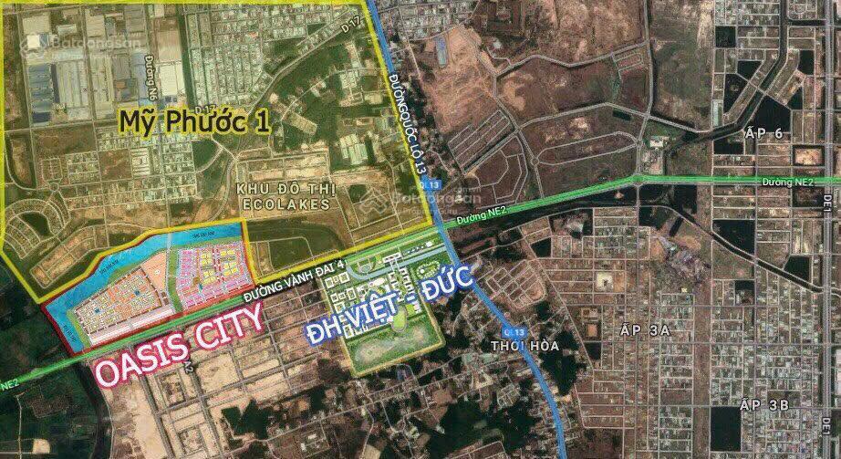 Bán nhà 85m2 đường lớn và đẹp giá chỉ 1,75 tỷ tại oasis city kế trường đại học việt đức