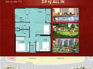 Căn 2pn+ giá rất tốt tại vinhomes q9. nhà view sông, view nội khu hồ cá koi. tầng đẹp