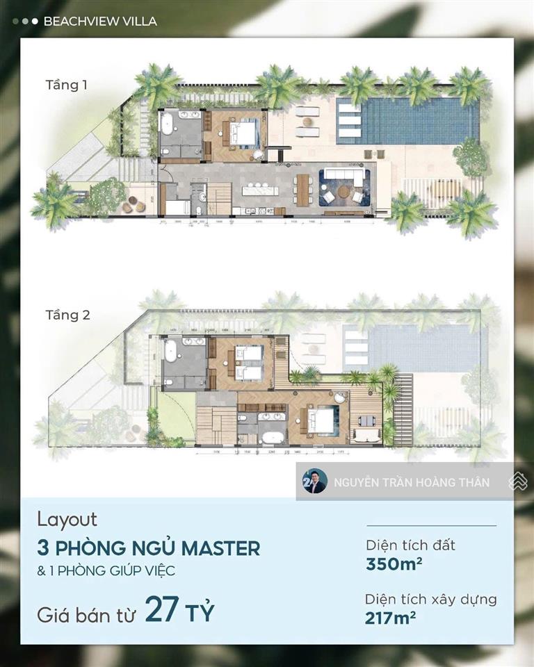 Biệt thự biển ixora hồ tràm. thanh toán 35% nhận nhà 2026 và nhận doanh thu khai thác cho thuê