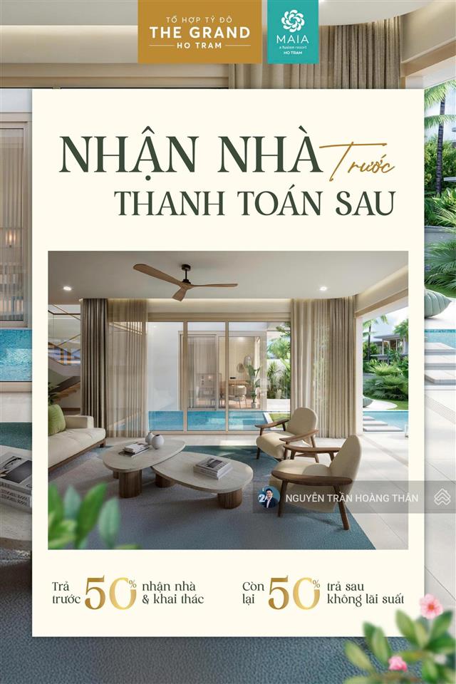 Biệt thự biển ixora hồ tràm. thanh toán 35% nhận nhà 2026 và nhận doanh thu khai thác cho thuê