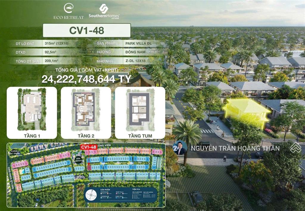 Biệt thự đơn lập. căn góc 3 mặt thoáng ngay zen club house. tiềm năng khi tttm xây dựng cạnh bên