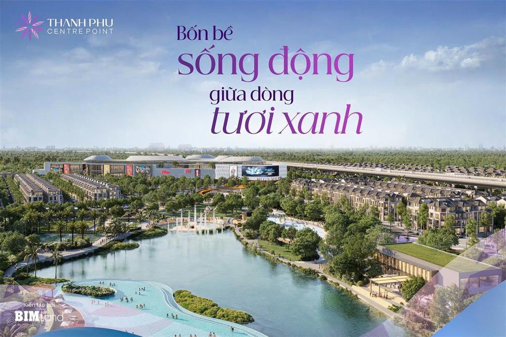 Bán nhà phố thanh phú centre point bến lức (chủ đầu tư bim land)  đợt 1 giá cđt, hỗ trợ ls 0% 24th