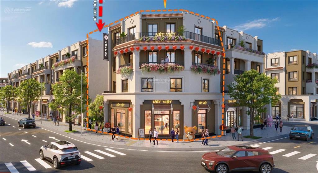 Bán shophouse góc siêu dòng tiền vinhomes wonder city 35,726 tỷ 177.5m2 đường trục chính
