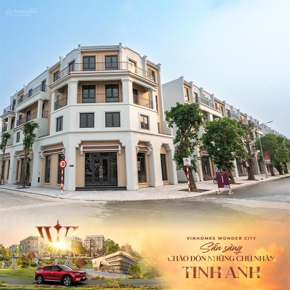 Bán shophouse góc siêu dòng tiền vinhomes wonder city 35,726 tỷ 177.5m2 đường trục chính