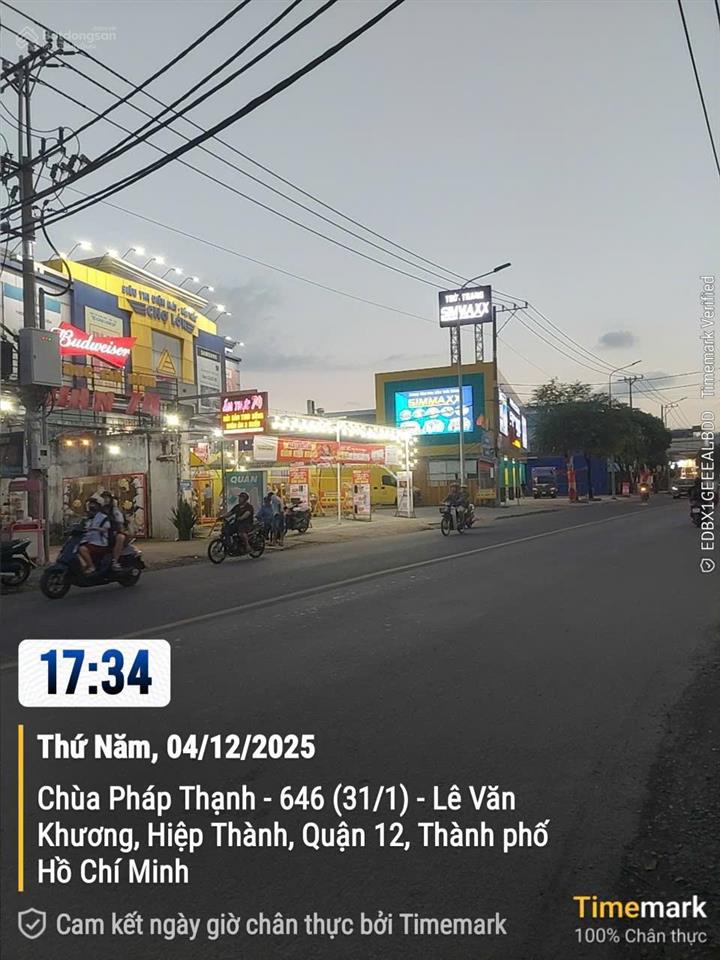 Bán đất mặt tiền lê văn khương, 4323m2, giá 48 tr/m2