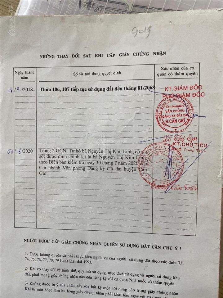 Bán lô đất mt đường đê n6 khu dân cư tam thôn hiệp, xã bình khánh, cần giờ
