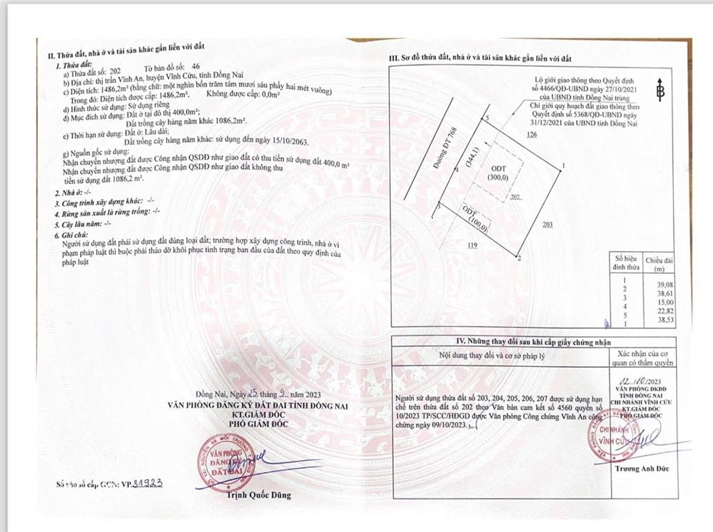 Chính chủ cần bán! gần 1 mẫu đất mặt tiền dt 768. cách trung tâm tp hcm chỉ 40 phút đi xe.