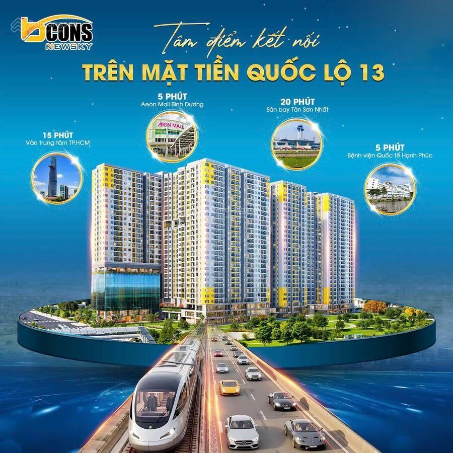 Bcons new sky mặt tiền quốc lộ 13, metro dưới chân nhà thanh toán chỉ 200 triệu