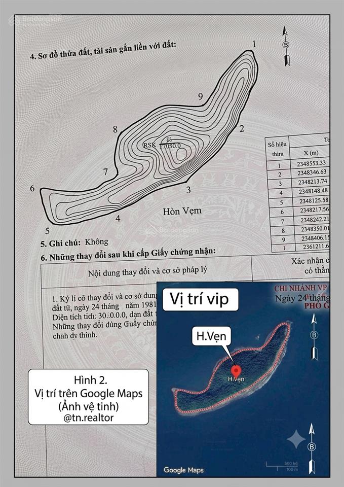 Chuyển nhượng đảo tư nhân 77.000m2 8.8 tỷ, sổ đỏ vị trí đẹp gần đảo du lịch đá dựng đầm hà