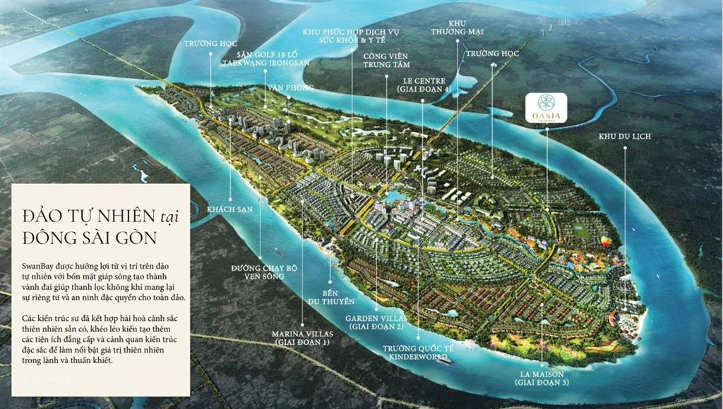 Bán căn hộ đảo swanbay, 2,1 tỷ, 45m², full nội thất, 1 pn, đại phước, đồng nai