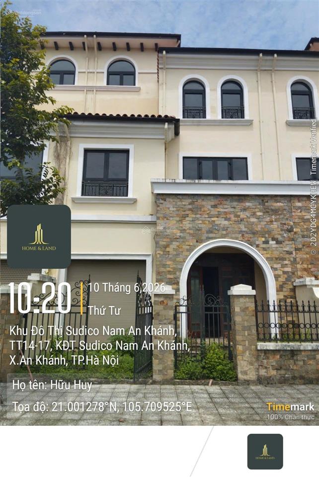 Cho thuê liền kề nam an khánh dt 145m2 nhà thô giá thuê 8tr/th