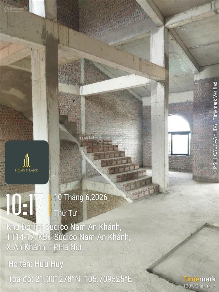 Cho thuê liền kề nam an khánh dt 145m2 nhà thô giá thuê 8tr/th