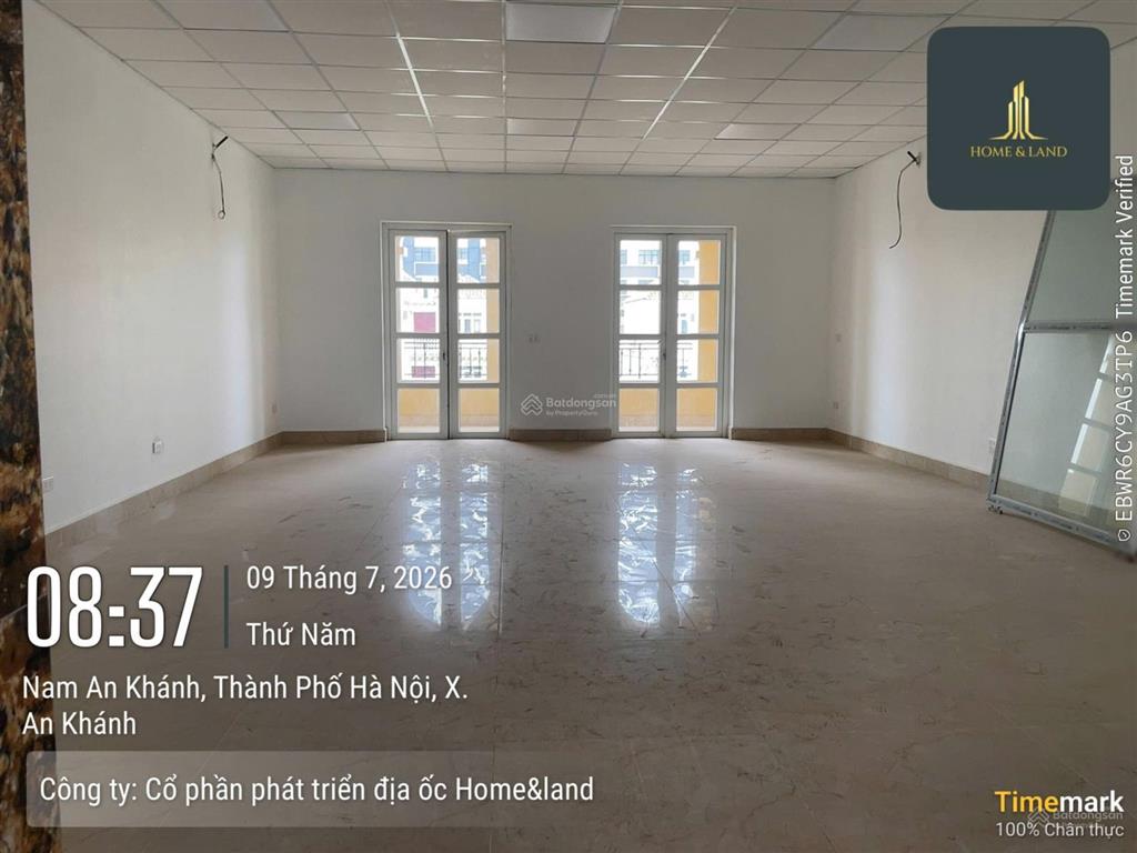 Cho thuê shophouse nam an khánh mặt đường đôi 39m hoàn thiện đẹp, có thang máy