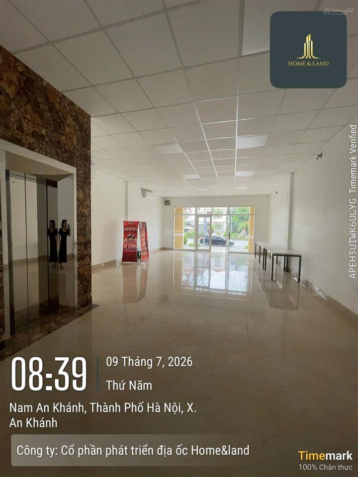 Cho thuê shophouse nam an khánh mặt đường đôi 39m hoàn thiện đẹp, có thang máy